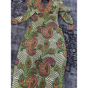 Vintage Green Paisley Jack Hartley Dress